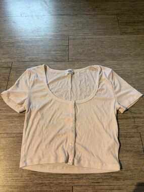 Sunday best aritzia button down crop top